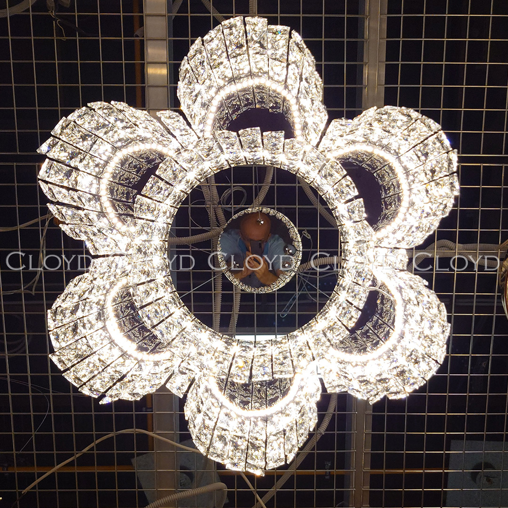 Люстра Cloyd ANTREA-B C1 / Ø80 см - хром (арт.11628)