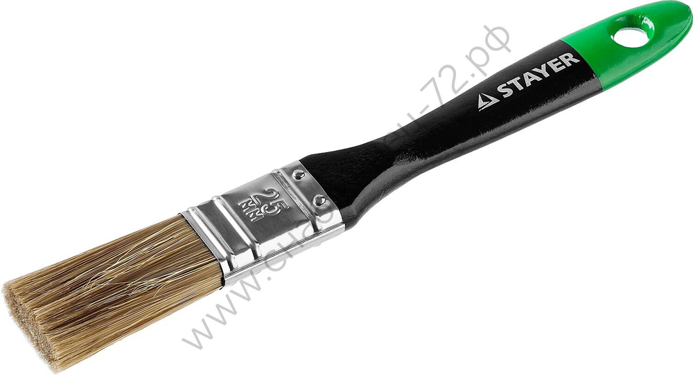 STAYER AQUA-KANEKARON 25 мм, 1″ искусственная щетина, деревянная ручка, Плоская кисть (0106-025)