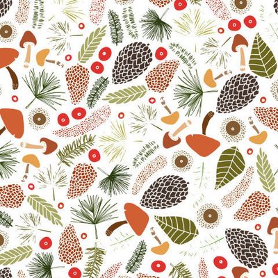 грибы и шишки