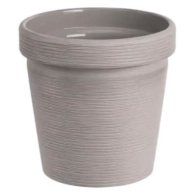 Кашпо для цветов пластиковое 3,57л d-19см «Терра» Серый жемчуг
