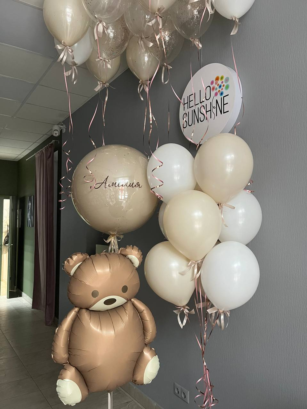 Набор шаров на выписка Мишка №3