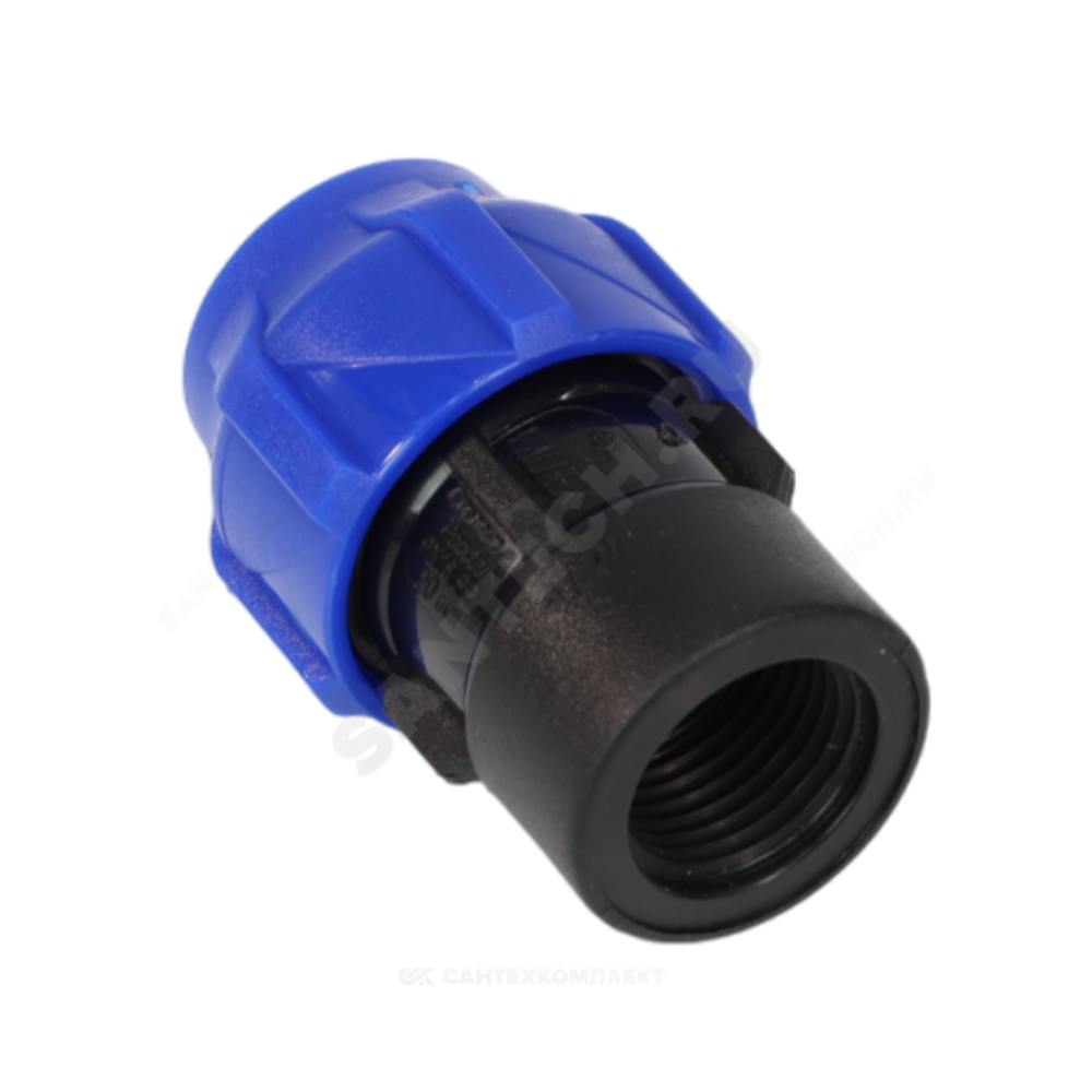 Муфта компрессионная ПЭ Дн 50х1 1/2" ВР Ру16 VALFEX 121001250112