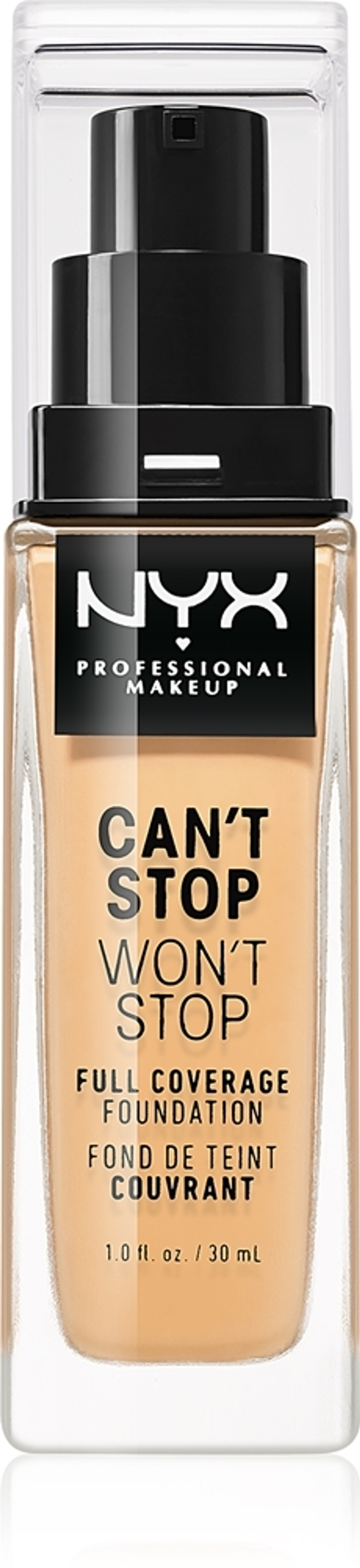 NYX Professional Makeup Can't Stop Won't Stop Full Coverage Foundation - тональный крем с высокой степенью покрытия, 30 ml