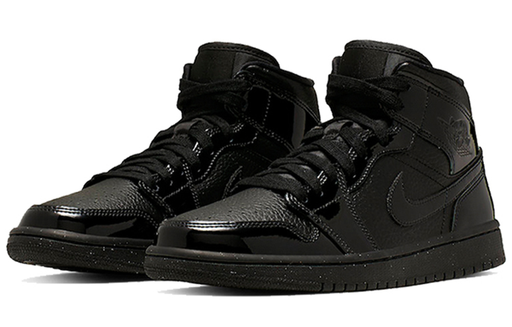 Кроссовки Jordan Air Jordan 1 Mid Triple Black (Женская размерная сетка)