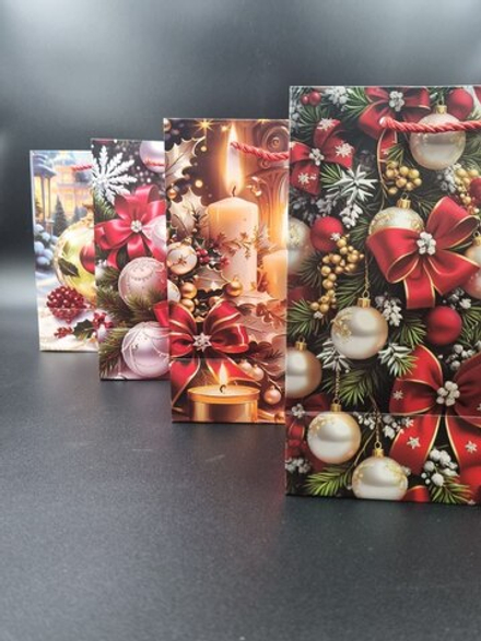 Пакет подарочный новогодний 18*23*10 МС-7646 МИКС1 бумага КНР