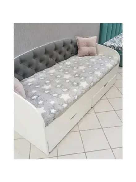 Детская Кровать "Софа" с мягким элементом с двумя ящиками