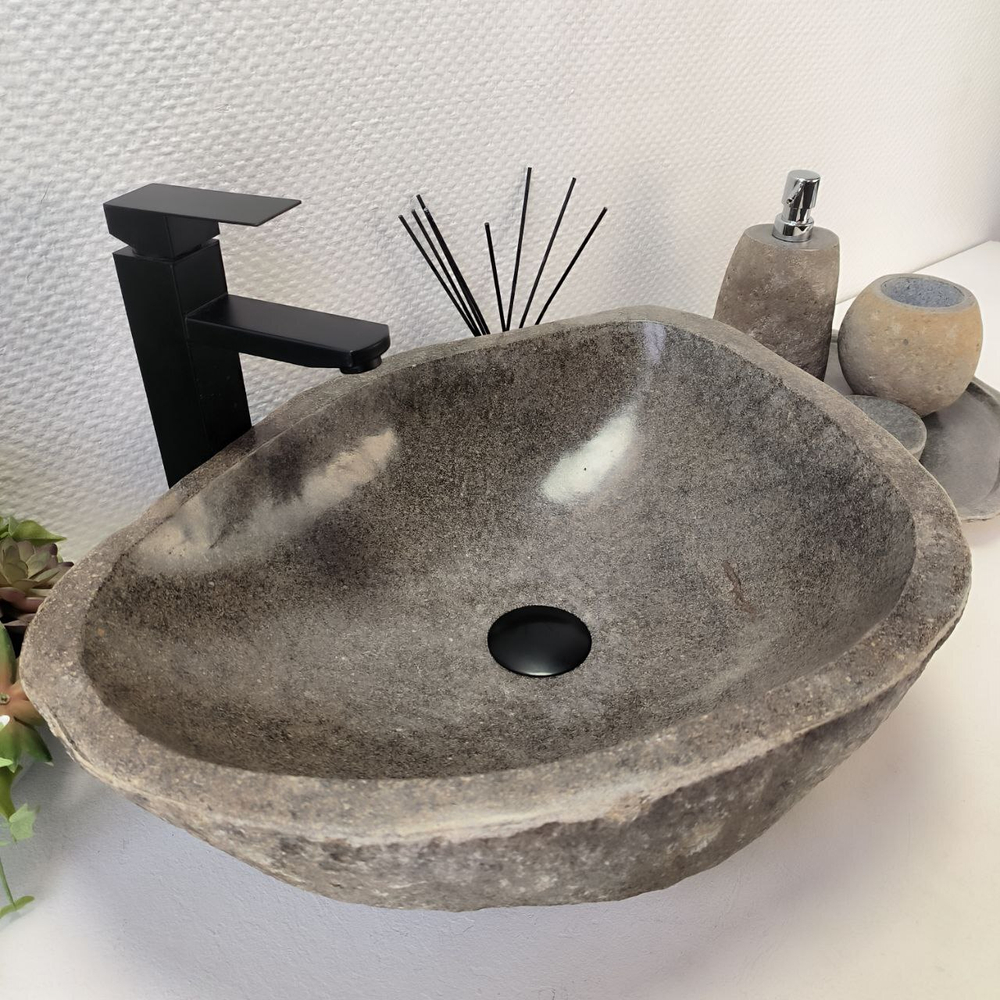 Раковина из речного камня RS-63308 (53*42*15) 0122