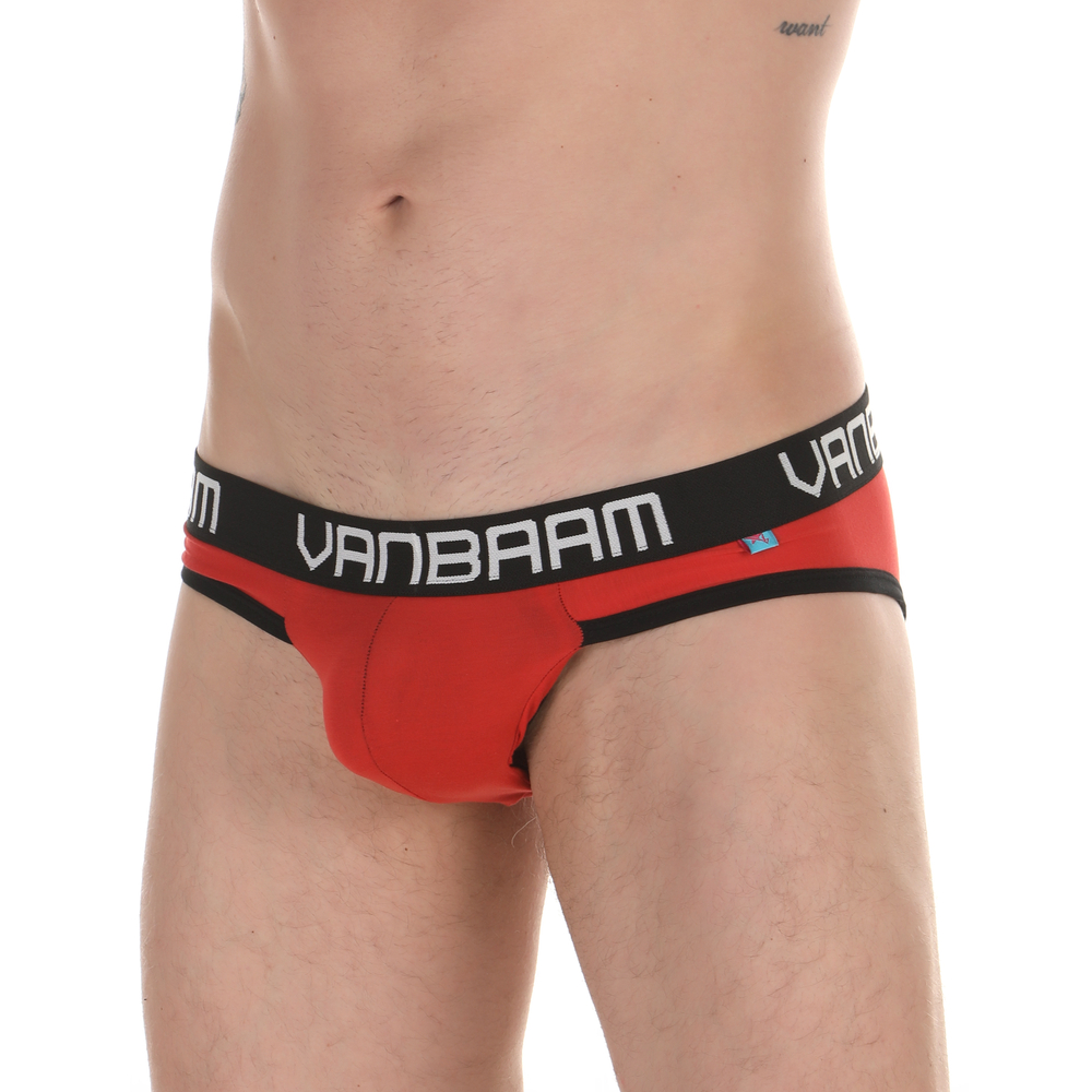 Мужские трусы слипы красные Van Baam VB49757