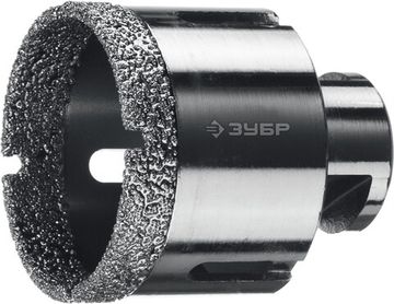 ЗУБР АВК, d 55 мм, (М14, 15 мм кромка), вакуумная алмазная коронка, Профессионал (29865-55)