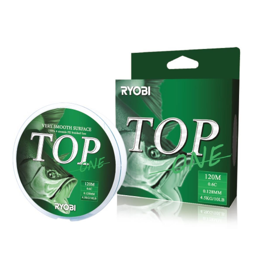 Шнур TOP PE4X-120M 0.3/d-0.092mm Dark green Ryobi