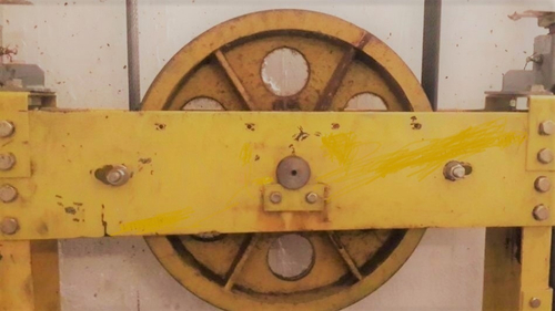 Отводной блок противовеса ОТIS D520 мм, 5х10 мм, ширина 105 мм, подшипник 6314RS (стальной)