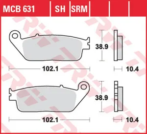 Колодки тормозные дисковые TRW MCB631SH