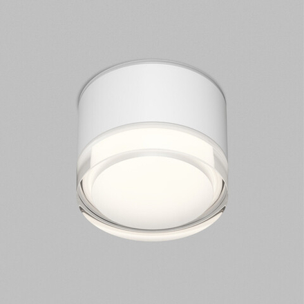 Накладной влагостойкий светильник AQUA, GX53, до 15 Вт, LED, IP44, белый, алюминий, акрил
