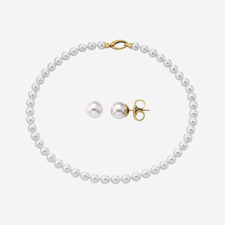 Подарочный комплект Majorica: серьги и колье Classic