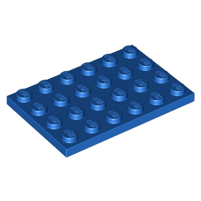 Lego Плитка 4х6 (синяя) 303223