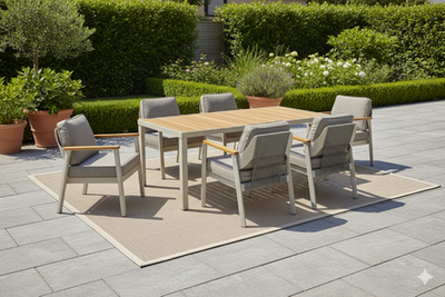 Комплект мебели Isra Dining Set. Алюминий, ироко. Поставка 45 дней.