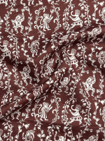 Хлопок Liberty бордовый c животными и растениями Tana Lawn Cotton - The 150th Anniversary Collection