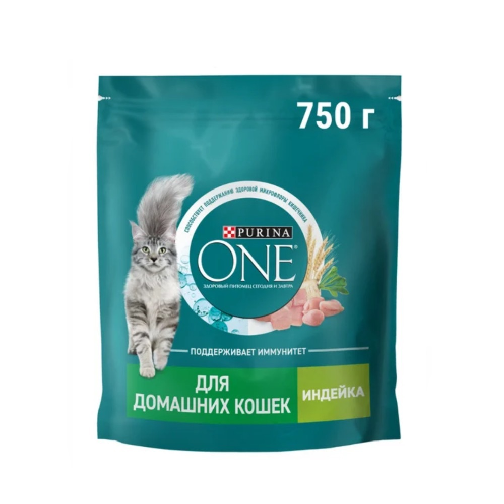 Сухой корм для кошек Purina ONE Delicate с индейкой 750 гр