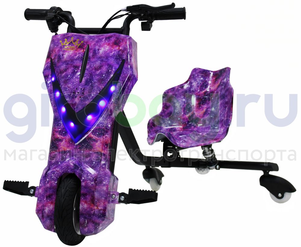 Электро Дрифт-карт IKINGI Drift Cart P2 250W (36V/4.4Ah) - Фиолетовый Космос фото №1