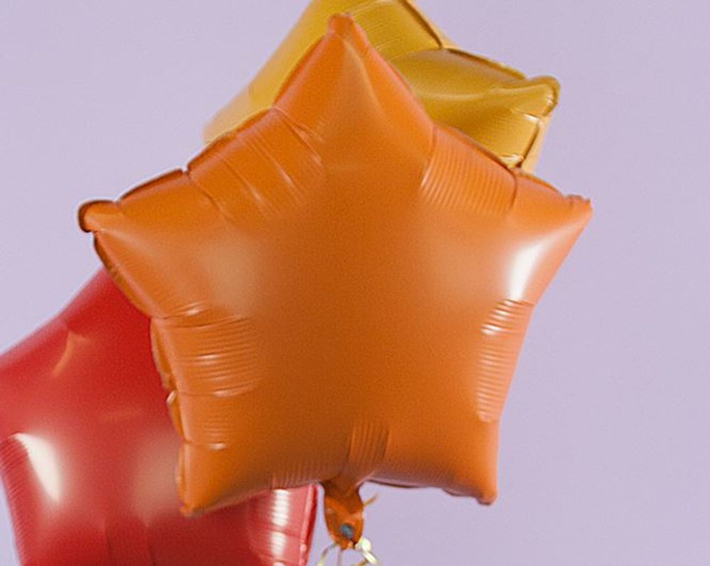 G Шар Звезда 18''/46 см,, Горчичный, Сатин (БГ-17)