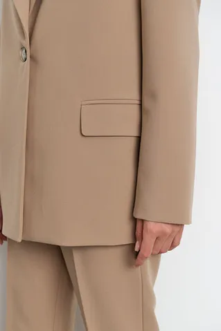 Пиджак свободный костюмный цвета капучино