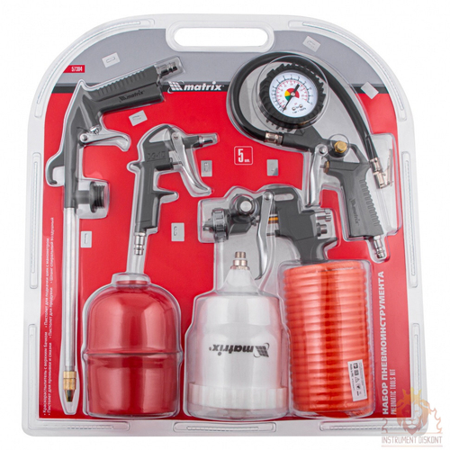Набор пневмоинструмента 5 предм. с верхним бочком Матрикс