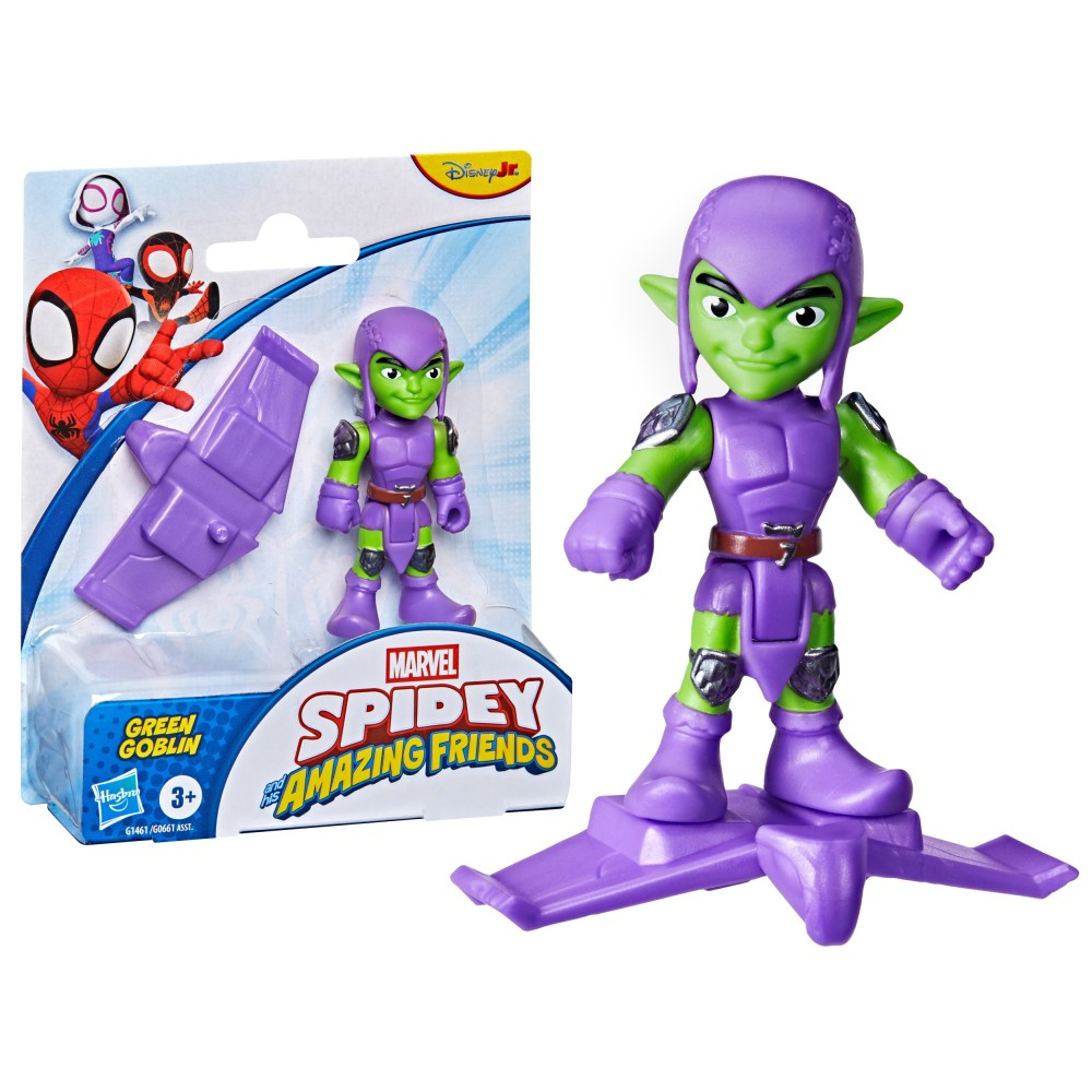 Hasbro G0661 G1461 — Фигурка «Зелёный Гоблин» 8 см + аксессуары Спайди и его удивительные друзья G1461 — фото 1