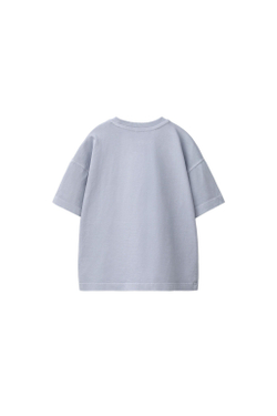 ZARA ОДНОТОННАЯ ФУТБОЛКА, ЖЕМЧУЖНО-СЕРЫЙ
