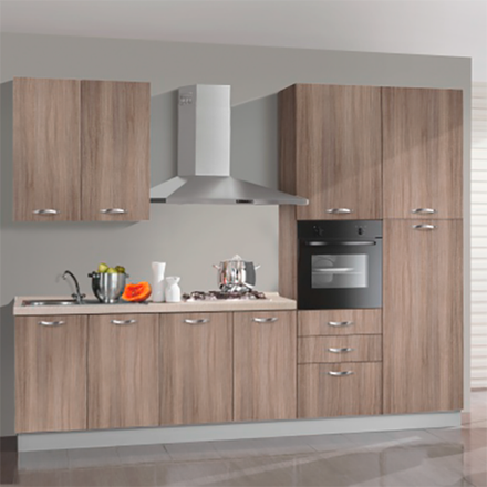 Кухонный комплект STURM Ingrid из 7 предметов, 300x60x240, правый разворот, цвет дуб, AING30005DX