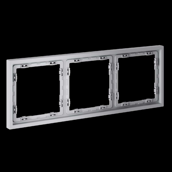 Рамка пластиковая S70 на 3 поста, (серый) Voltum VLS100316