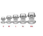 Анальная пробка с тоннелем Warmy прозрачная 4,7 см