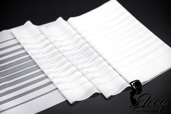 03-49 Кружево-сетка 24 см, белый 001