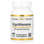 California Gold Nutrition, эрготионеин, 25 мг, 90 растительных капсул