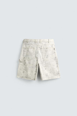 ZARA ШОРТЫ КАРГО СВОБОДНОГО КРОЯ, С ПРИНТОМ