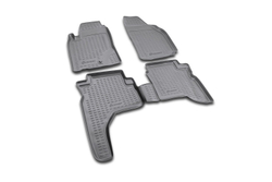 Коврики Standard, в салон MITSUBISHI Pajero Sport 1997-2008, 4 шт. (полиуретан, серые) Element.NLC.35.07.211