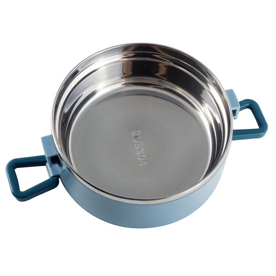 Ланч бокс тройной 2400 мл. Kamille KM-2137 пластик, нержавеющая сталь