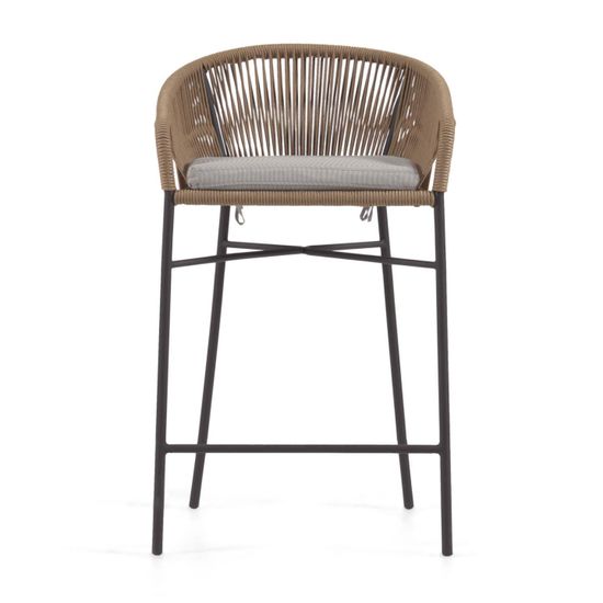Веревочный барный стул Yanet бежевый 80 см Испания La Forma