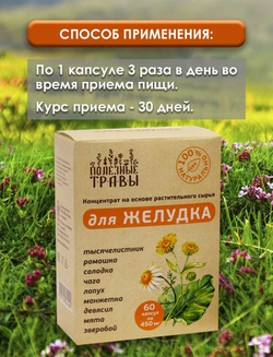 Фитокомплекс для Желудка Полезные травы, 60 капсул