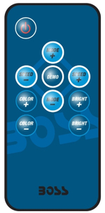 Динамики Boss Audio морские 200W 6,5" с RGB подсветкой (2 шт., черные) (мятая коробка)