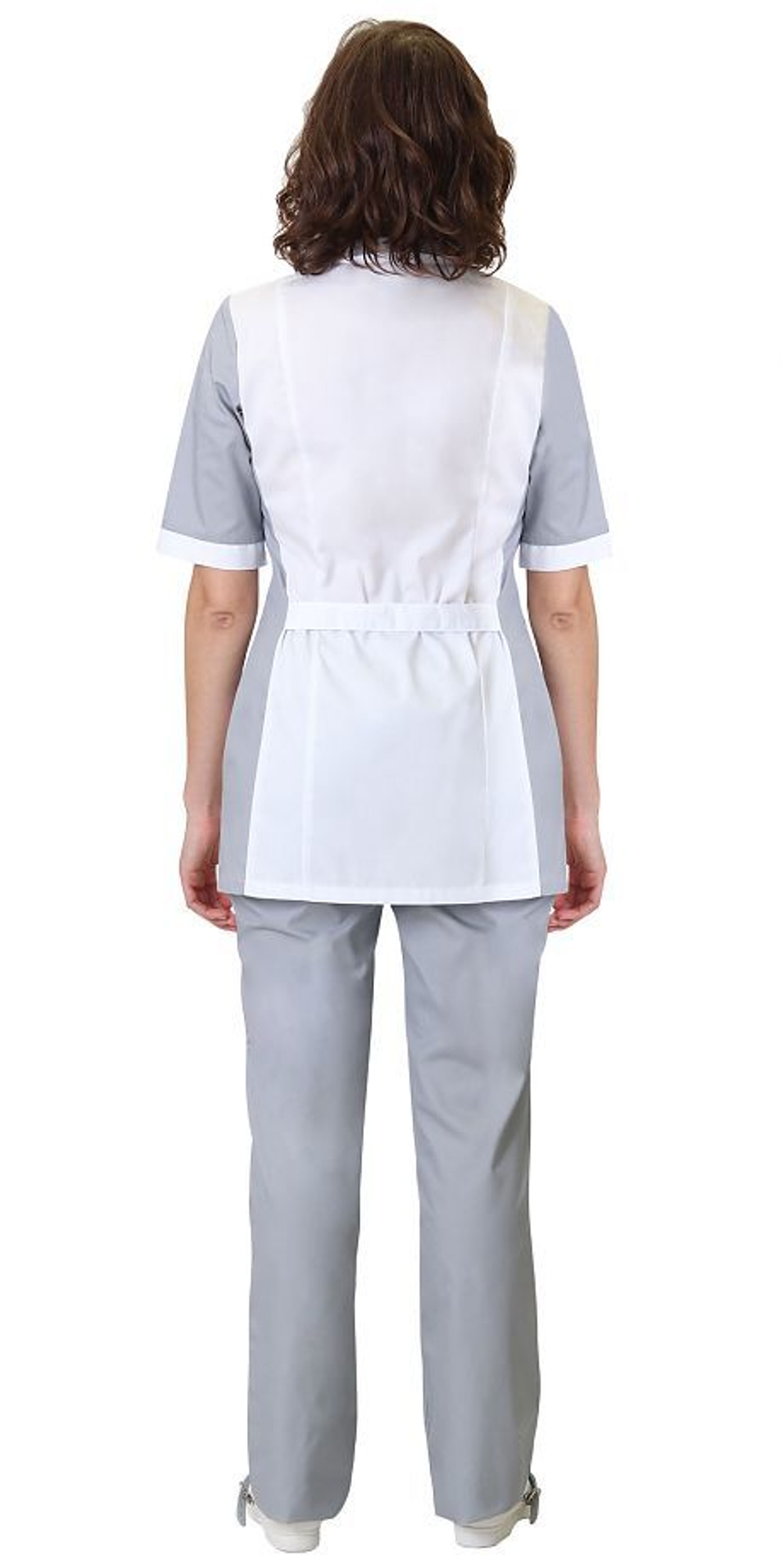 Костюм  женский белый с серым