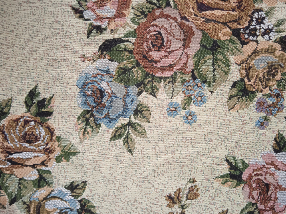 Декоративный гобеленовый чехол для интерьерной подушки Букет 68х47