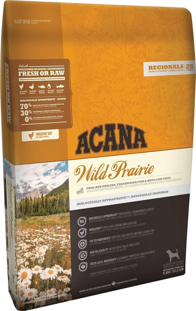 *ACANA WILD PRAIRIE DOG 6 кг корм для собак всех пород и возрастов с цыпленком (новая формула 70/30)