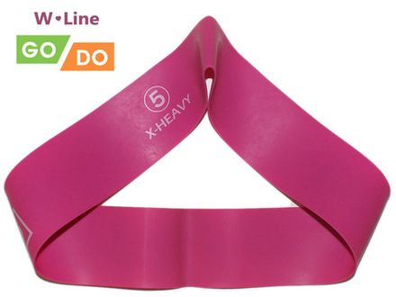 Эспандер-петля GO DO W-Line (5). Цвет: фуксия. Длина в сложенном виде 30,5 см. Ширина 5 см. Толщина 1,1 мм. W-650-1,1