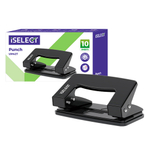 Дырокол i Select до 10 листов, металлический корпус, черный