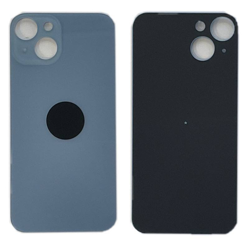 Задняя крышка для Apple iPhone 14 Синий (стекло, широкий вырез под камеру)