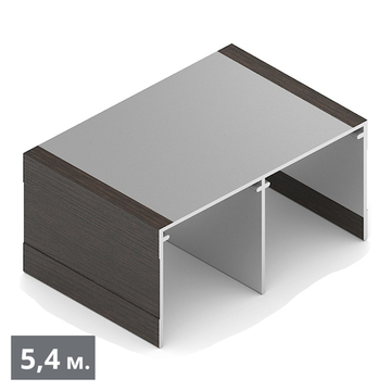 СТАНДАРТ Направляющая верхняя двухполозная (5,40 м) венге темный (ПВХ) (AS0046) Aristo (Под Заказ)