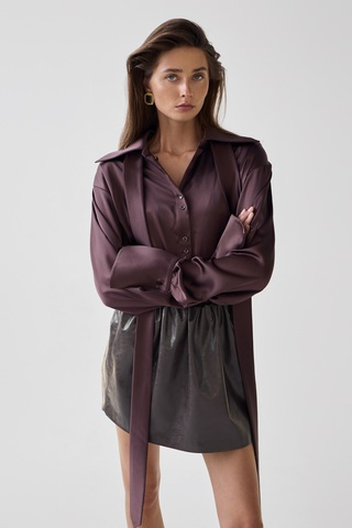 Юбка из экокожи на резинке