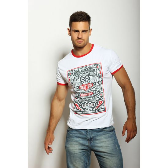 Мужская футболка белая с принтом Scandaloso Кастет 020466m-EP