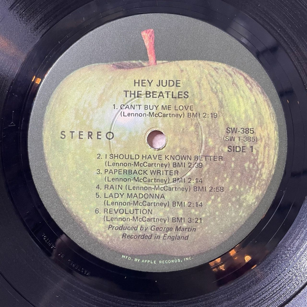 Винтажная виниловая пластинка LP The Beatles Hey Jude (The Beatles Again) (USA 1974)