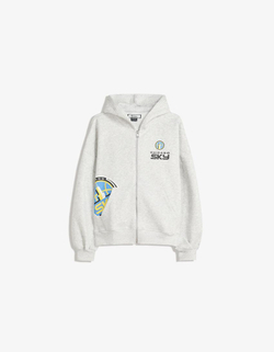 BERSHKA Толстовка на молнии WNBA, серый